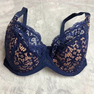 Rougette Blue Lace Bra - Size 32H